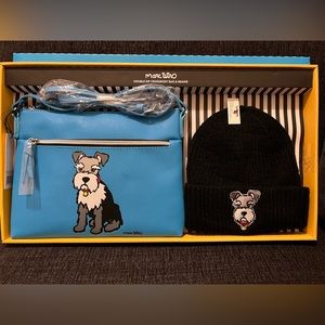 NWT Marc Tetro Schnauzer Crossbody and Beanie